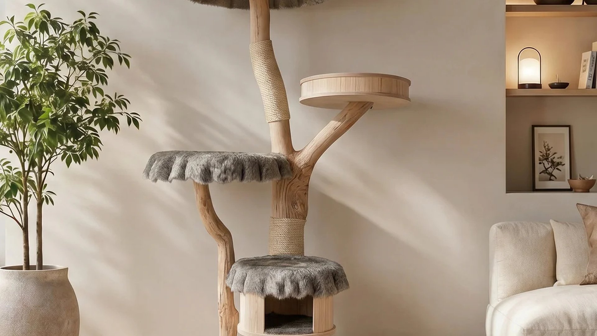 sisal rope cat tree durable scratching post feline